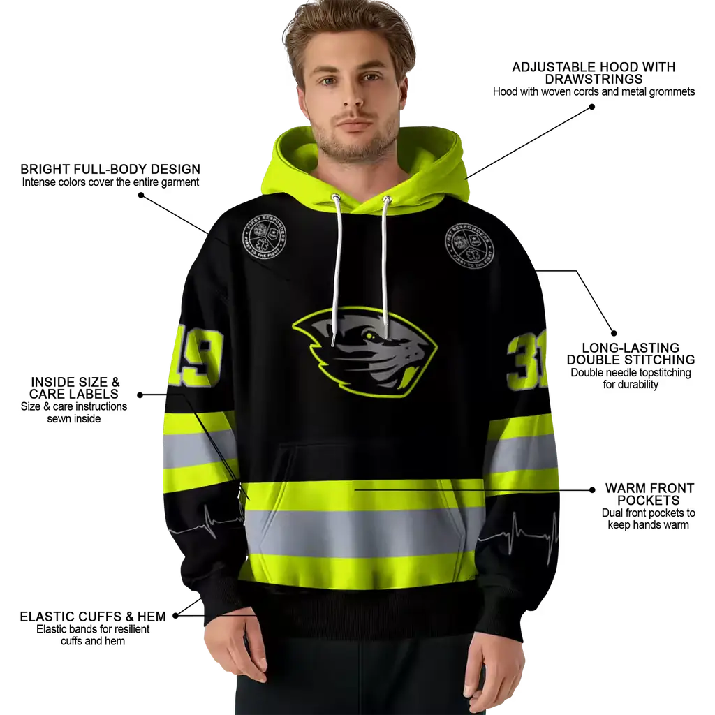 custom oregon state beavers safety motif black neon green hoodie latest model custom oregon state beavers safety motif black neon green hoodie latest model
