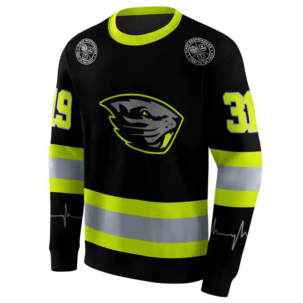 custom oregon state beavers safety motif black neon green hoodie new arrival custom oregon state beavers safety motif black neon green hoodie new arrival