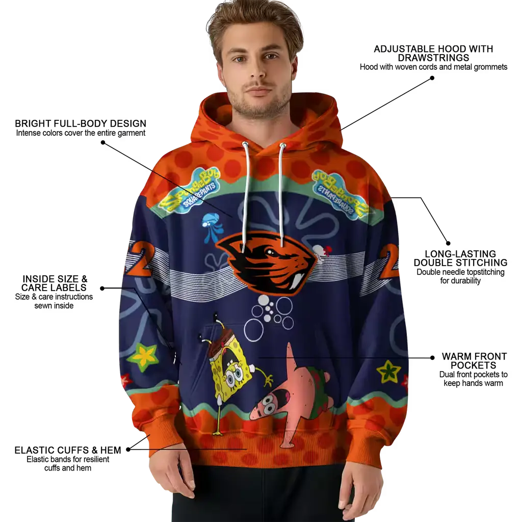 custom oregon state beavers spongebob patrick star orange navy hoodie latest model custom oregon state beavers spongebob patrick star orange navy hoodie latest model