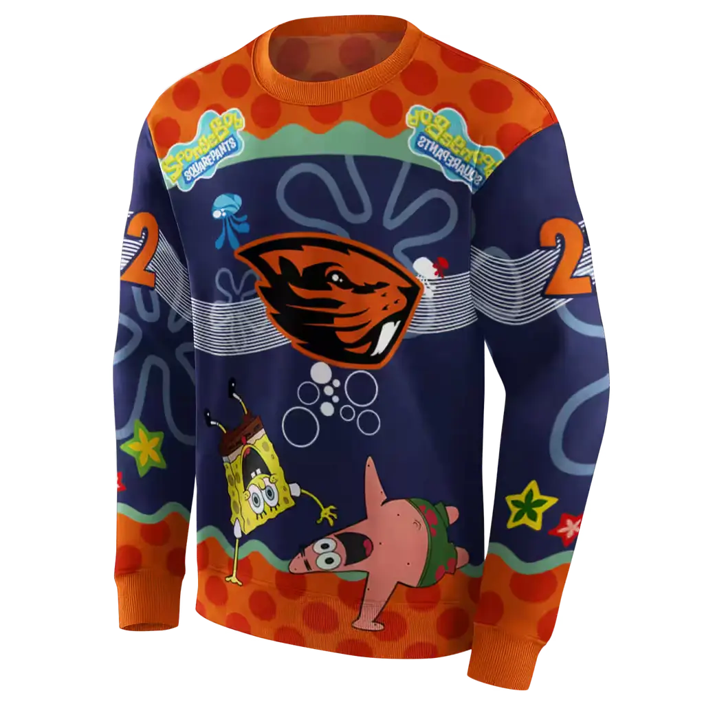custom oregon state beavers spongebob patrick star orange navy hoodie new arrival custom oregon state beavers spongebob patrick star orange navy hoodie new arrival