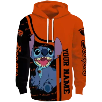 custom oregon state beavers stitch orange hoodie best selling
