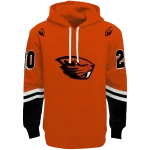 custom oregon state beavers striped sleeves orange hoodie best selling