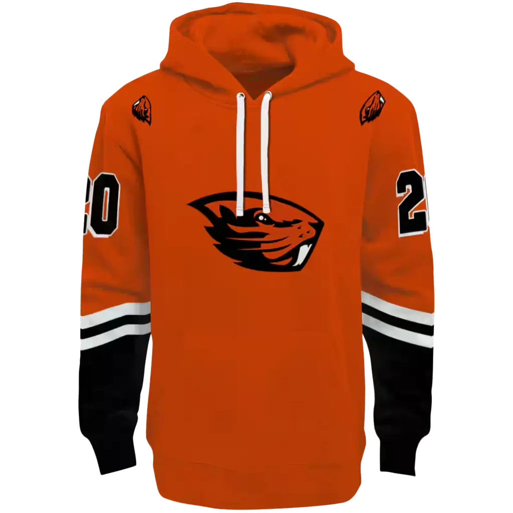 custom oregon state beavers striped sleeves orange hoodie best selling custom oregon state beavers striped sleeves orange hoodie best selling
