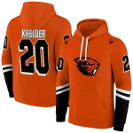 custom oregon state beavers striped sleeves orange hoodie best selling