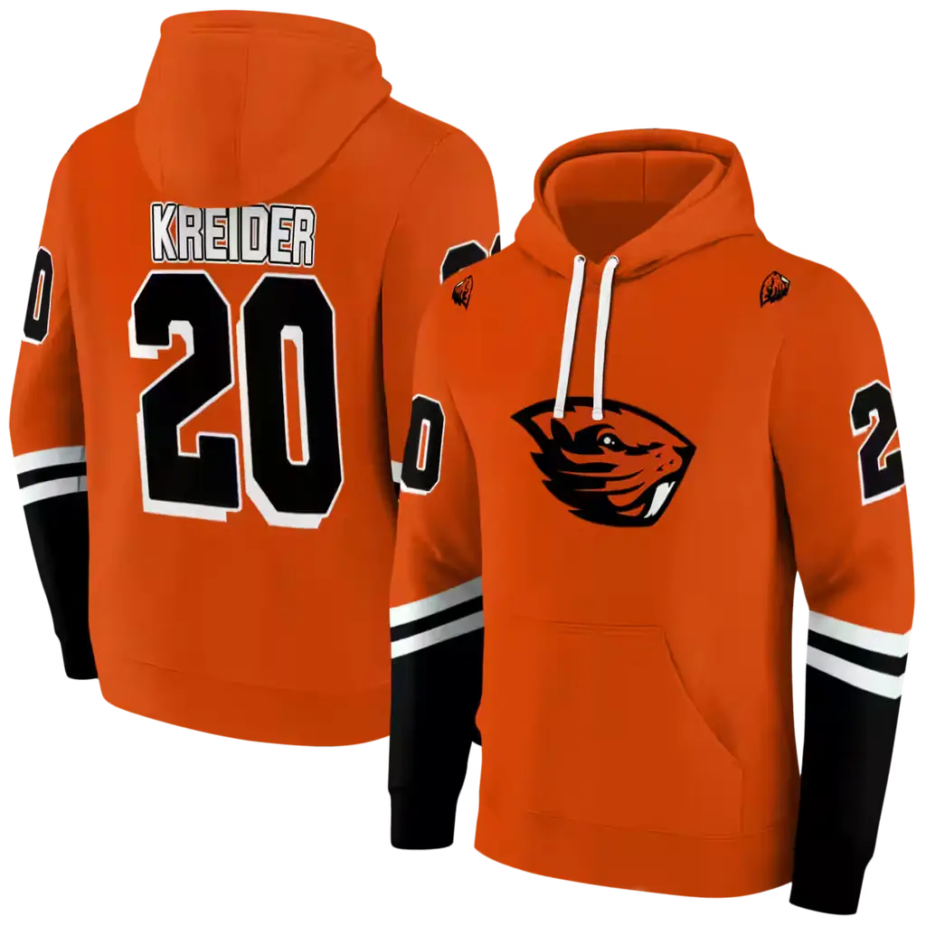 custom oregon state beavers striped sleeves orange hoodie fashion forward custom oregon state beavers striped sleeves orange hoodie fashion forward