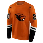 custom oregon state beavers striped sleeves orange hoodie best selling