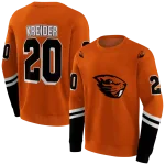 custom oregon state beavers striped sleeves orange hoodie best selling