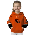 custom oregon state beavers striped sleeves orange hoodie best selling