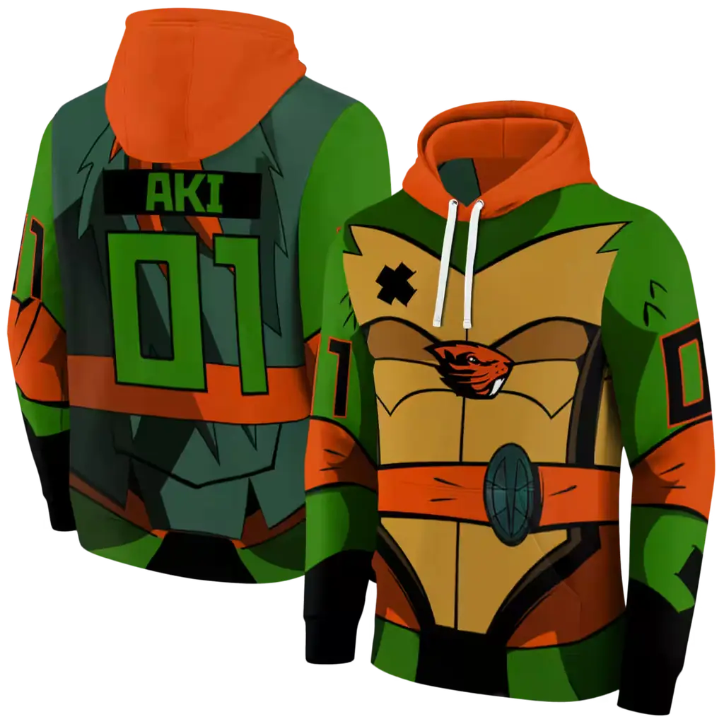 custom oregon state beavers superhero armor orange green hoodie fashion forward custom oregon state beavers superhero armor orange green hoodie fashion forward