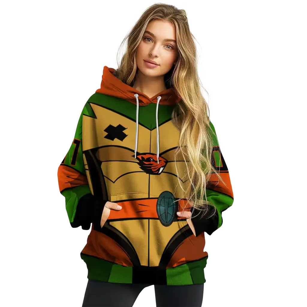 custom oregon state beavers superhero armor orange green hoodie high quality custom oregon state beavers superhero armor orange green hoodie high quality