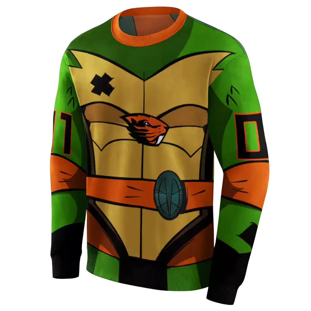 custom oregon state beavers superhero armor orange green hoodie new arrival custom oregon state beavers superhero armor orange green hoodie new arrival