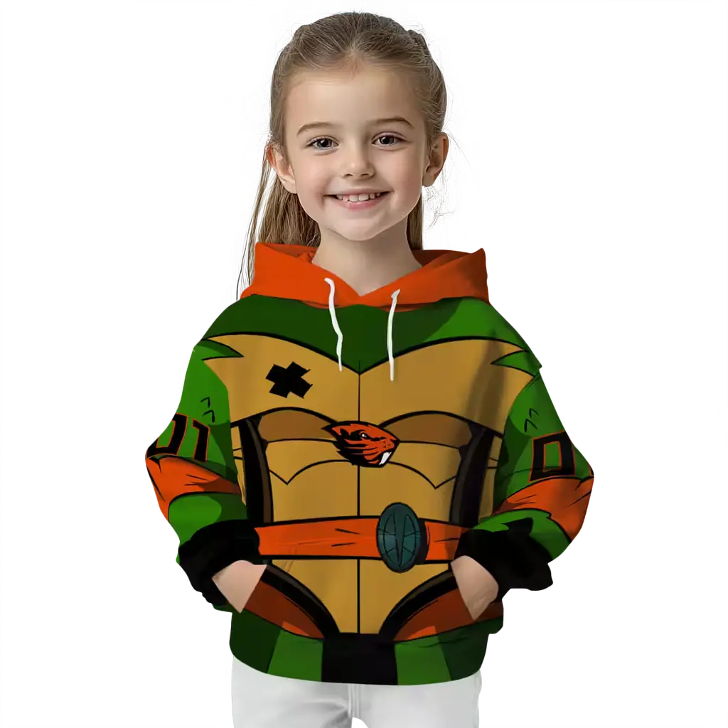 custom oregon state beavers superhero armor orange green hoodie top rated custom oregon state beavers superhero armor orange green hoodie top rated