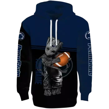 custom penn state nittany lions baby groot blue black hoodie best selling