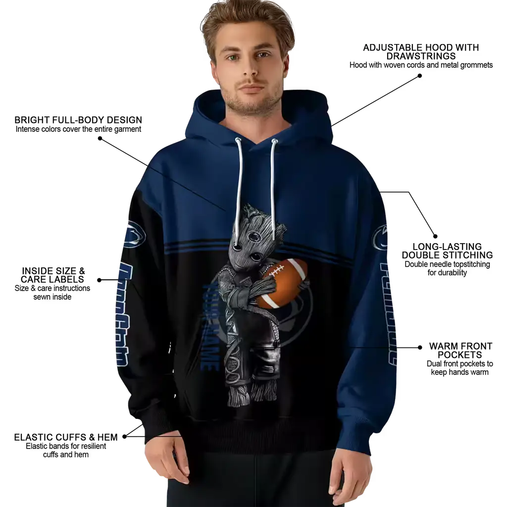 custom penn state nittany lions baby groot blue black hoodie latest model custom penn state nittany lions baby groot blue black hoodie latest model