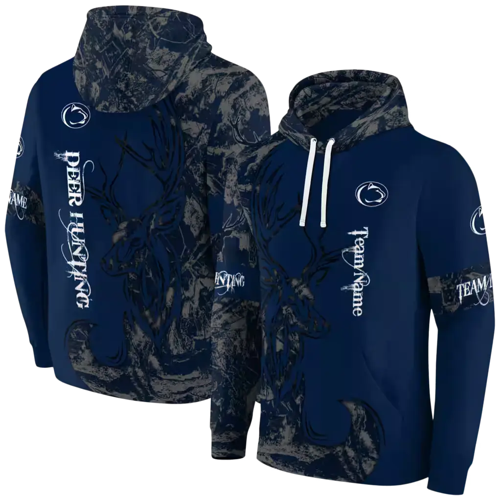 custom penn state nittany lions deer silhouette blue hoodie fashion forward custom penn state nittany lions deer silhouette blue hoodie fashion forward