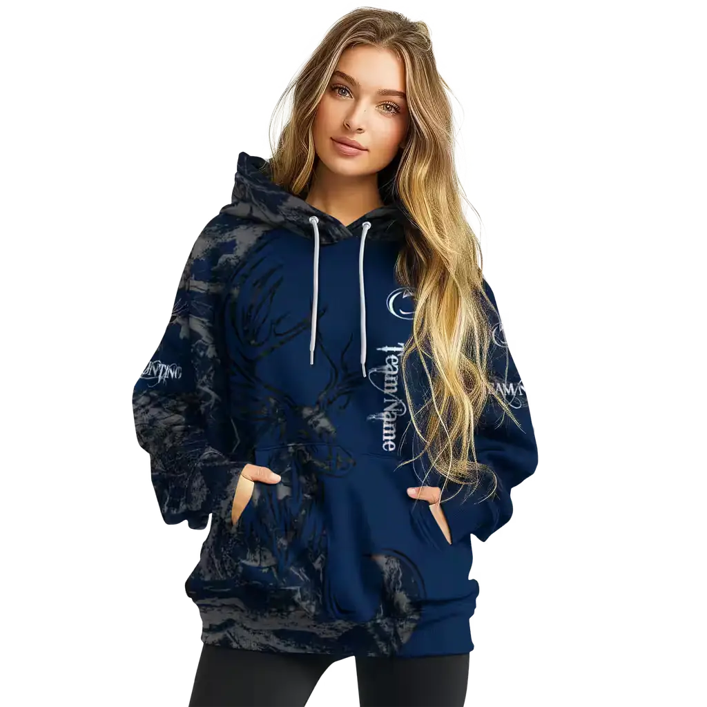 custom penn state nittany lions deer silhouette blue hoodie high quality custom penn state nittany lions deer silhouette blue hoodie high quality