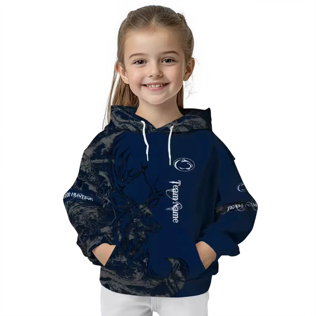 custom penn state nittany lions deer silhouette blue hoodie top rated custom penn state nittany lions deer silhouette blue hoodie top rated