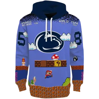 custom penn state nittany lions mario blue black hoodie best selling