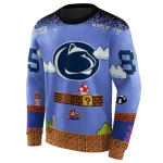 custom penn state nittany lions mario blue black hoodie best selling