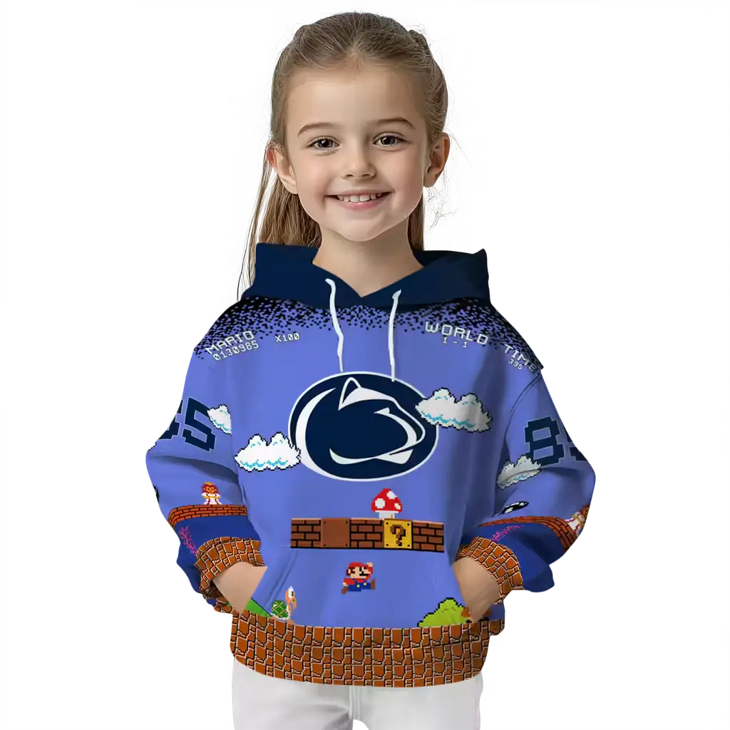custom penn state nittany lions mario blue black hoodie top rated custom penn state nittany lions mario blue black hoodie top rated