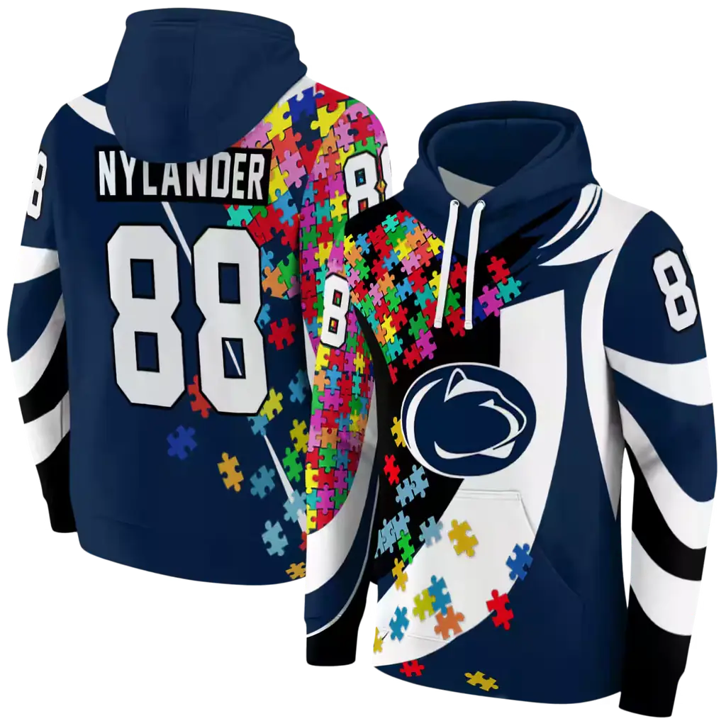 custom penn state nittany lions puzzle pieces blue hoodie fashion forward custom penn state nittany lions puzzle pieces blue hoodie fashion forward