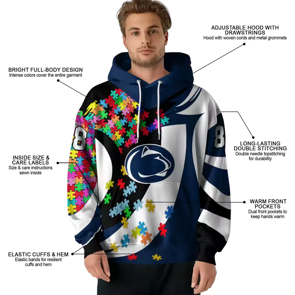 custom penn state nittany lions puzzle pieces blue hoodie latest model custom penn state nittany lions puzzle pieces blue hoodie latest model