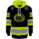 custom penn state nittany lions safety motif black neon green hoodie best selling