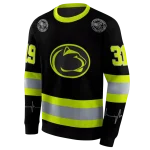 custom penn state nittany lions safety motif black neon green hoodie best selling