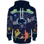 custom penn state nittany lions spongebob patrick star blue navy hoodie best selling
