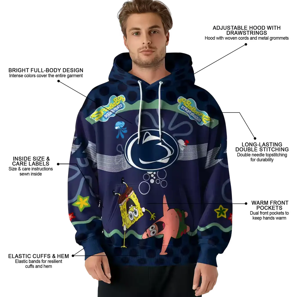 custom penn state nittany lions spongebob patrick star blue navy hoodie latest model custom penn state nittany lions spongebob patrick star blue navy hoodie latest model