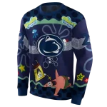 custom penn state nittany lions spongebob patrick star blue navy hoodie best selling