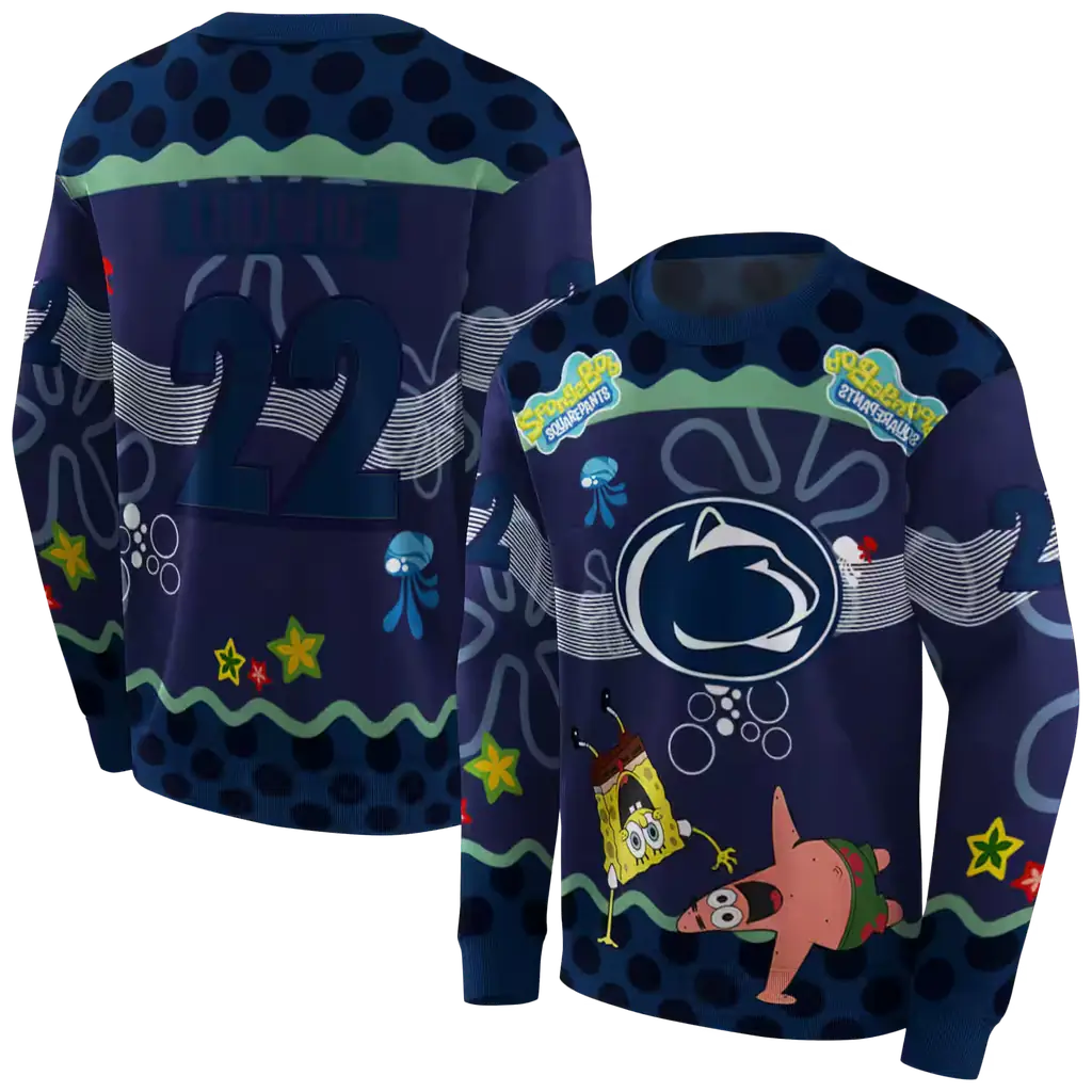 custom penn state nittany lions spongebob patrick star blue navy hoodie premium grade custom penn state nittany lions spongebob patrick star blue navy hoodie premium grade