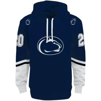 custom penn state nittany lions striped sleeves blue hoodie best selling