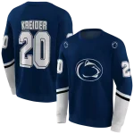custom penn state nittany lions striped sleeves blue hoodie best selling