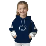 custom penn state nittany lions striped sleeves blue hoodie best selling