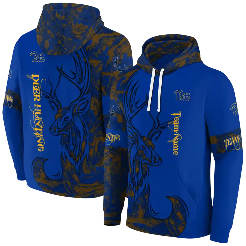 custom pittsburgh panthers deer silhouette royal blue hoodie fashion forward custom pittsburgh panthers deer silhouette royal blue hoodie fashion forward