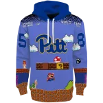 custom pittsburgh panthers mario blue black hoodie best selling