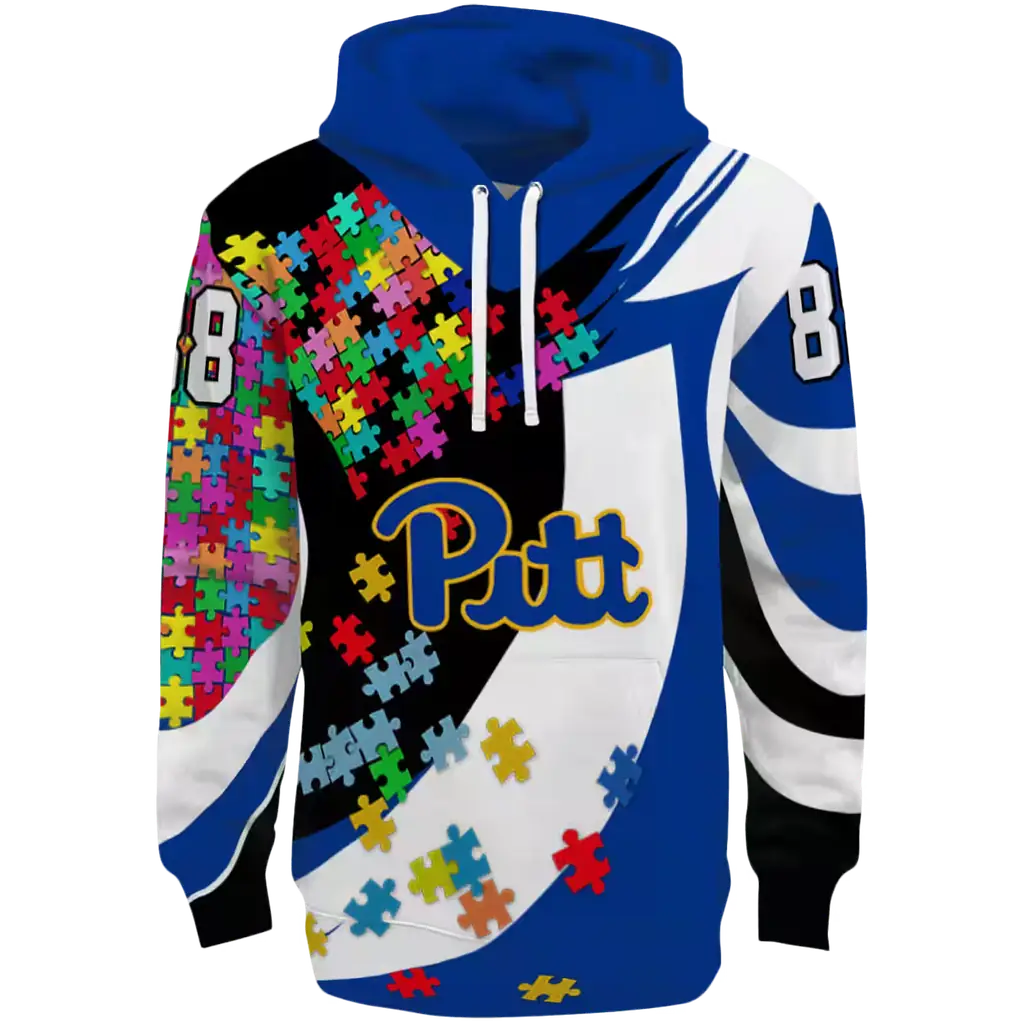 custom pittsburgh panthers puzzle pieces royal blue hoodie best selling custom pittsburgh panthers puzzle pieces royal blue hoodie best selling