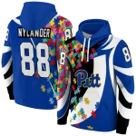 custom pittsburgh panthers puzzle pieces royal blue hoodie best selling