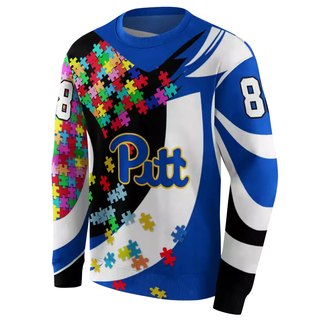 custom pittsburgh panthers puzzle pieces royal blue hoodie new arrival custom pittsburgh panthers puzzle pieces royal blue hoodie new arrival