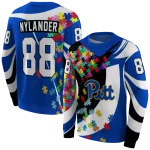 custom pittsburgh panthers puzzle pieces royal blue hoodie best selling