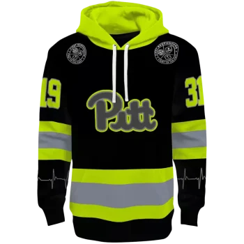 custom pittsburgh panthers safety motif black neon green hoodie best selling