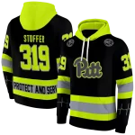 custom pittsburgh panthers safety motif black neon green hoodie best selling