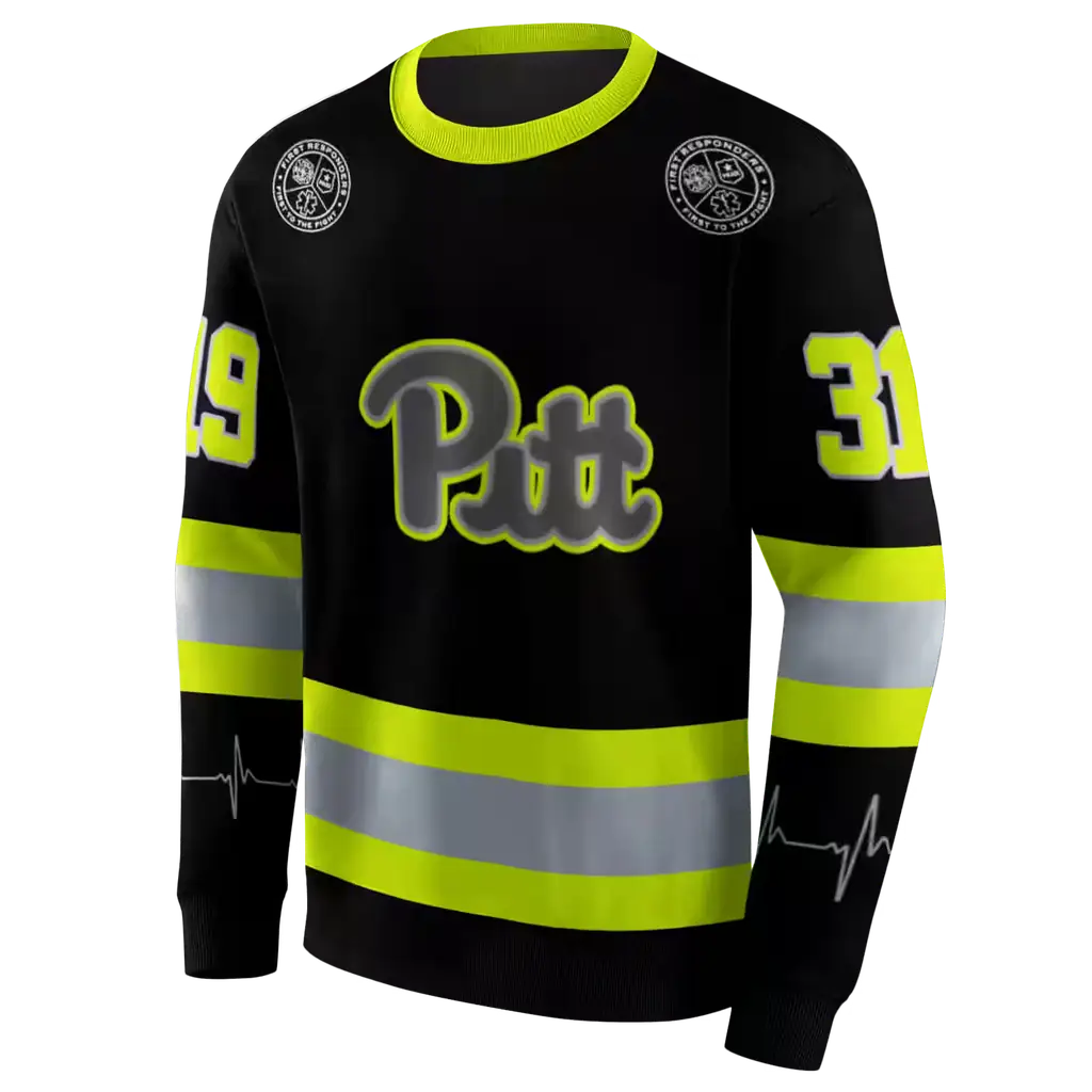custom pittsburgh panthers safety motif black neon green hoodie new arrival custom pittsburgh panthers safety motif black neon green hoodie new arrival