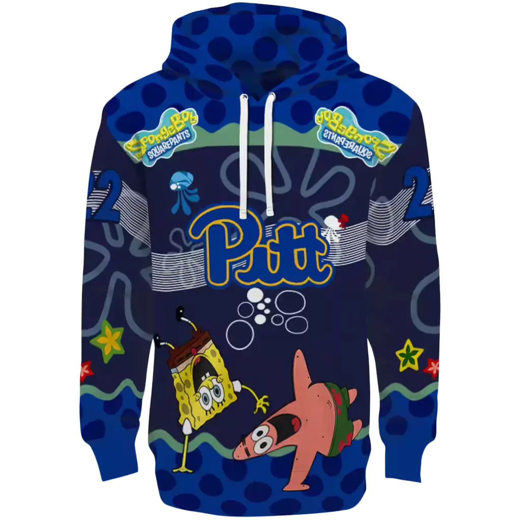 custom pittsburgh panthers spongebob patrick star royal blue navy hoodie best selling custom pittsburgh panthers spongebob patrick star royal blue navy hoodie best selling