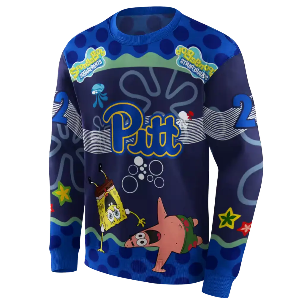 custom pittsburgh panthers spongebob patrick star royal blue navy hoodie new arrival custom pittsburgh panthers spongebob patrick star royal blue navy hoodie new arrival