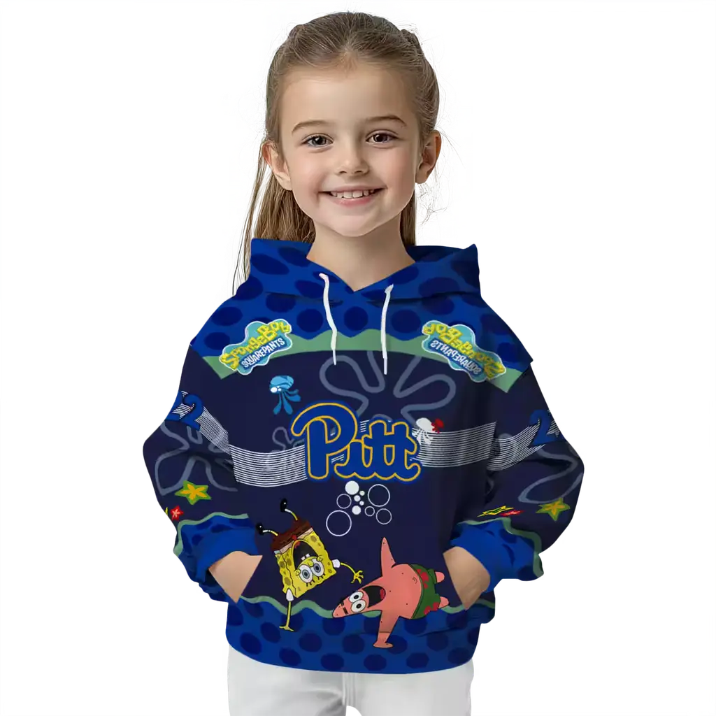custom pittsburgh panthers spongebob patrick star royal blue navy hoodie top rated custom pittsburgh panthers spongebob patrick star royal blue navy hoodie top rated