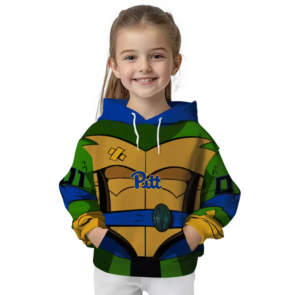 custom pittsburgh panthers superhero armor royal blue green hoodie top rated custom pittsburgh panthers superhero armor royal blue green hoodie top rated