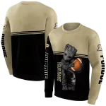 custom purdue boilermakers baby groot gold black hoodie best selling