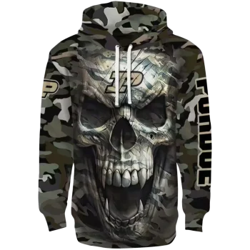 custom purdue boilermakers camo skull hoodie best selling